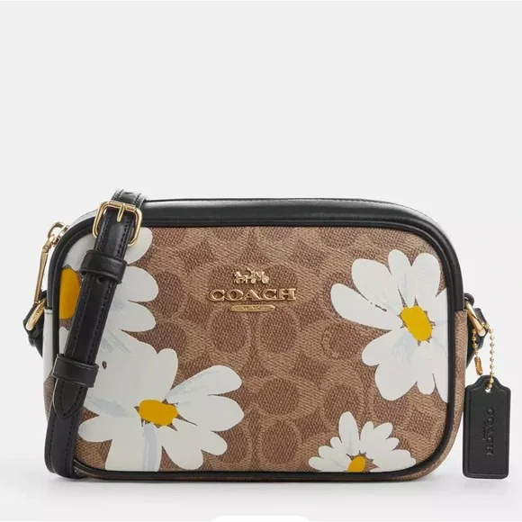 NWT💃Coach Mini Jamie Camera Crossbody Bag In Signature Canvas With Floral Print - Picture 7 of 10